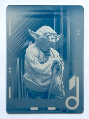 2019 Topps Star Wars Masterwork Yoda 1/1 Printing Plate