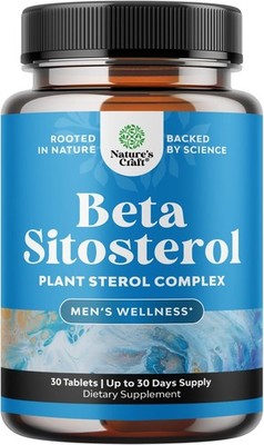 Plant Sterols Complex with Beta Sitosterol - 500mg 30 Count (Pack of 1) 