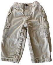 VTG 2006 BABY GAP BOYS Cargo Elastic Back Lined Khaki Utility Pant 18-24M Tan