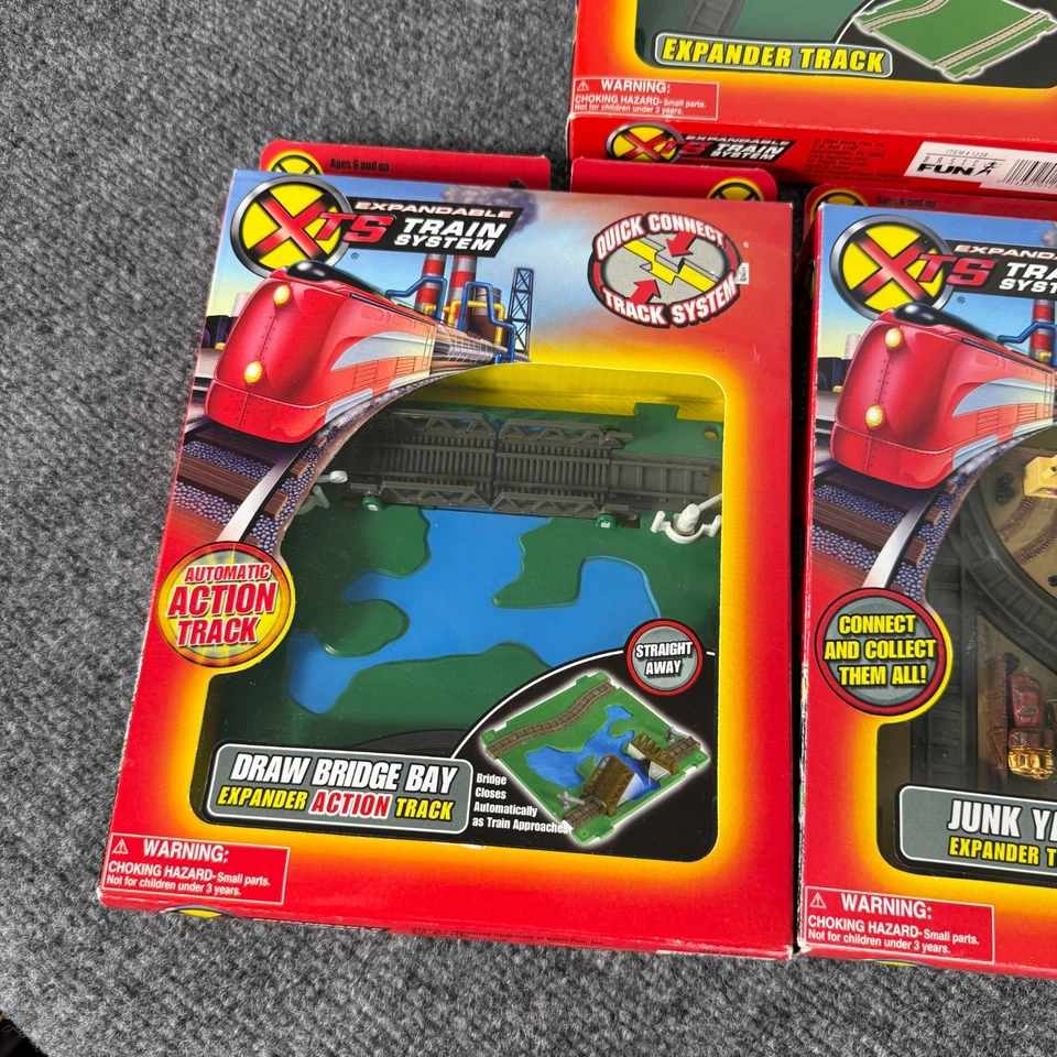 XTS Expandable Train System 2004 Basic Fun Lot of 3 Draw Bridge Junk Yard New - Image 2 of 4