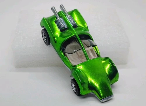 1970 TRI-BABY GREEN US SHINY BASE MINT- ORIGINAL REDLINE HOT WHEELS