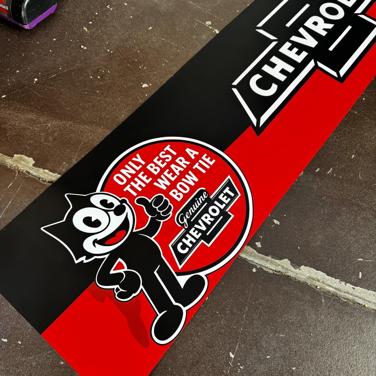 Chevrolet Felix The Cat Banner Set Vintage Chevy Garage 