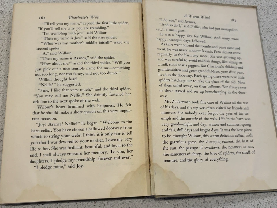 CHARLOTTE'S WEB First Edition A-M Version by E. B. White, Rare Vintage HC Foto 4 de 4