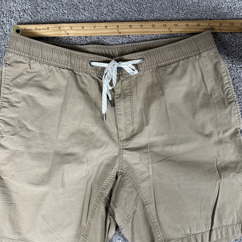 Pantalones Cortos Vuori Para Hombre L Tostado Avena V370 Ripstop Bolsillos con Cremallera Cordón 8" Gorpcore Foto 4 de 4