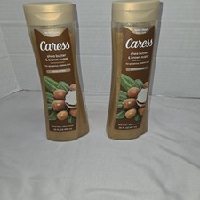 2 Bottles New Caress Shea Butter Brown Sugar Exfoliating Body Wash 20 fl oz NIP
