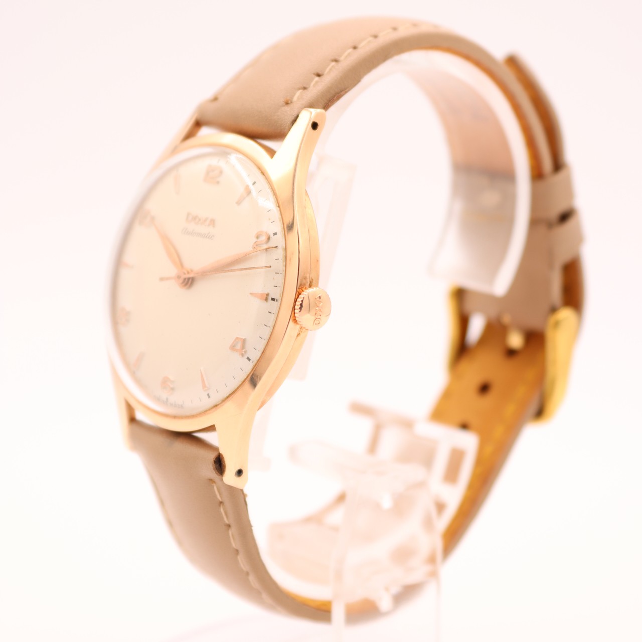 Vintage 35mm Doxa 13914-0 Slim Profile Automatic A. Schild 1361N 14k Rose Gold image 2