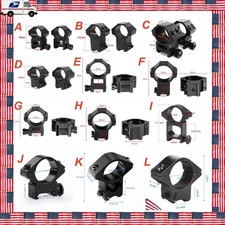 1'' inch/30mm High/Middle/Low Profile Scope Rings for 20/11mm Rail Heavy Duty