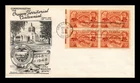 DR JIM STAMPS US COVER OREGON TERRITORIAL CENTENNIAL FDC BLOCK OF 4 FLEETWOOD