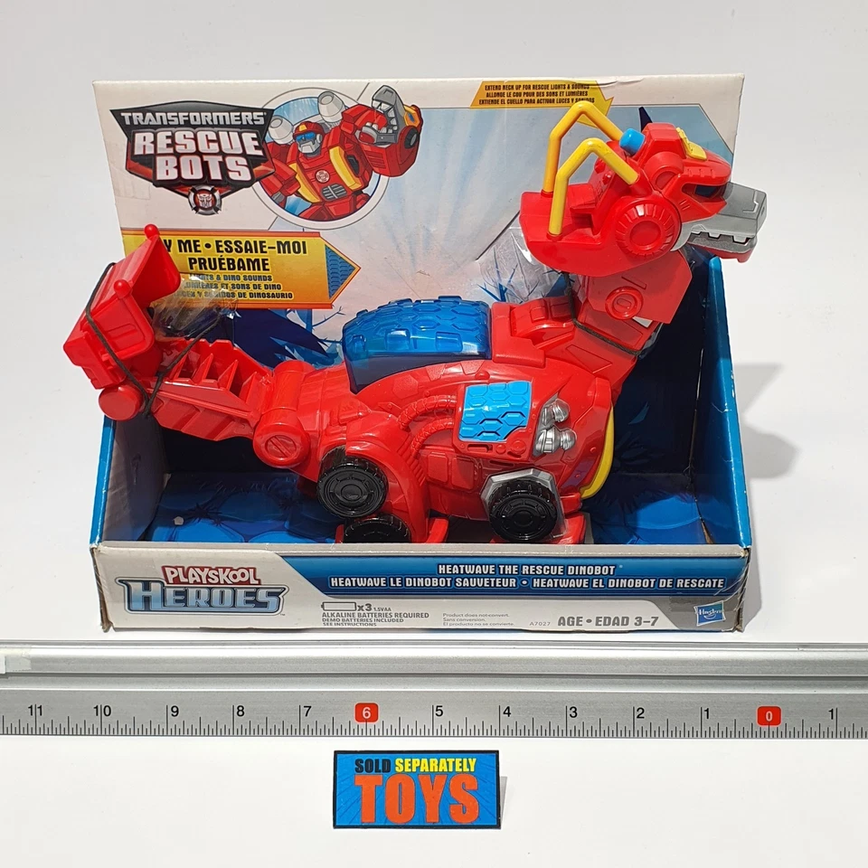 Playskool Heroes Transformers Rescue Bots HEATWAVE DINOBOT dragon figure red NEW - Image 2 of 4