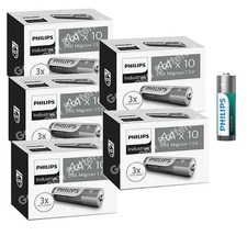 50 x Philips AA Industrial Alkaline Batteries 1.5V LR6 MN1500 MIGNON Expiry 2032 0.30 per battery