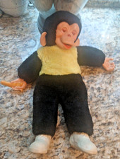 VTG Mr. Bim Zippy Monkey Plush Stuffed 15" holding banana 50s/60s RARE - DETAILS