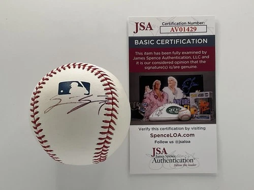 Spencer Steer Autographed Official Major League Baseball JSA Authentic