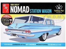 SKILL 2 MODEL KIT 1960 CHEVROLET NOMAD STATION WAGON 1/25 SCALE BY AMT AMT1402 M