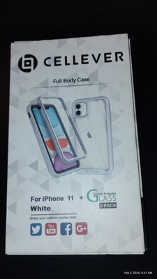 Cellever Full Body Case White for iPhone 11 with Screen Protector