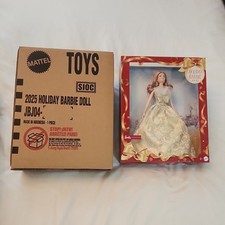 Mattel Barbie 2025 Holiday Collector Doll Red Wavy Hair 12in Original Box