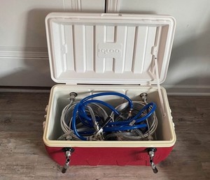 2 Tap Double Faucet Coil Cooler Kit Dual Jockey Box Draft Setup