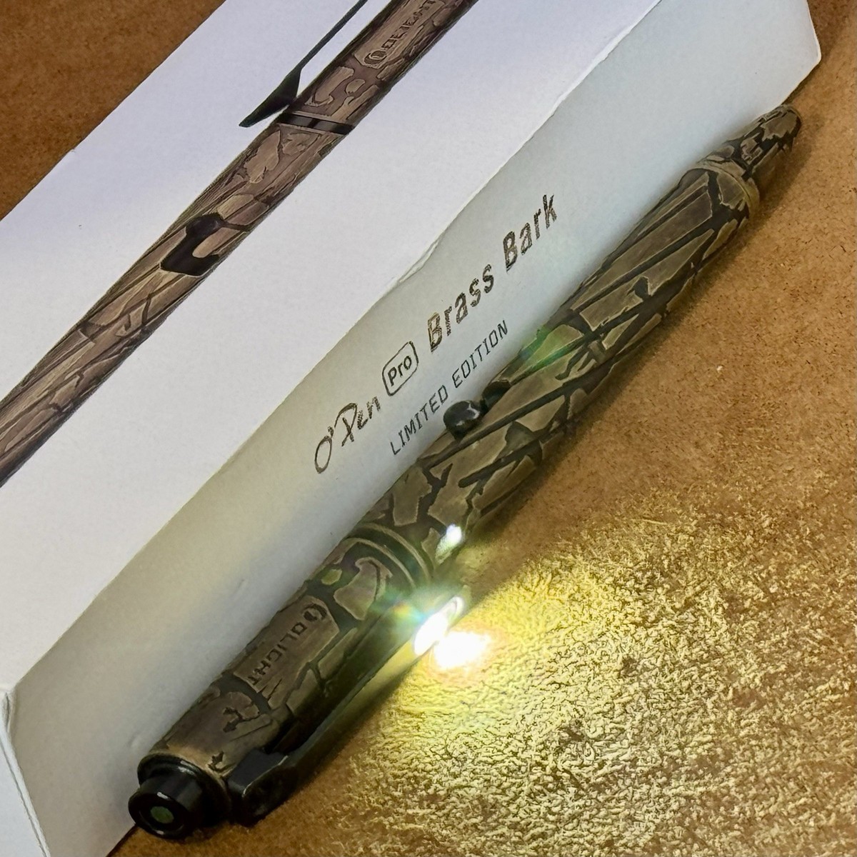 OLIGHT O'pen Pro Brass Bark ボールペン ★限定品★ ✨Olight O'pen Pro In Brass Bark Limited Edition New / Open