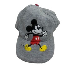 Disney Mickey Mouse Youth Heather Gray Cap Hat Embroidered Adjustable