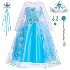 HALLOWEEN COSTUME  Little Girls Blue Princess Dress up with Cape Ages 3-4 
