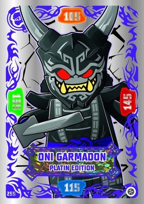 LEGO Ninjago Serie 8 Trading Card 255 - Oni Garmadon - Platinum Karte