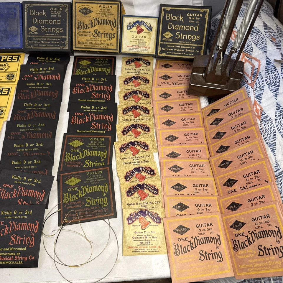 Vintage Violin & Guitar Strings - Big Lot Black Diamond - Mapes - Resnah + More - Image 2 of 4