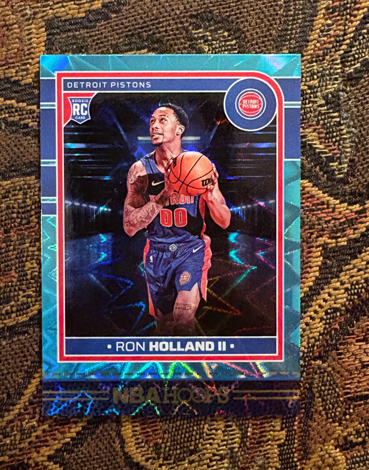 2024-25 Panini Nba Hoops - Rookies Ron Holland II #235 Teal Explosion (RC)