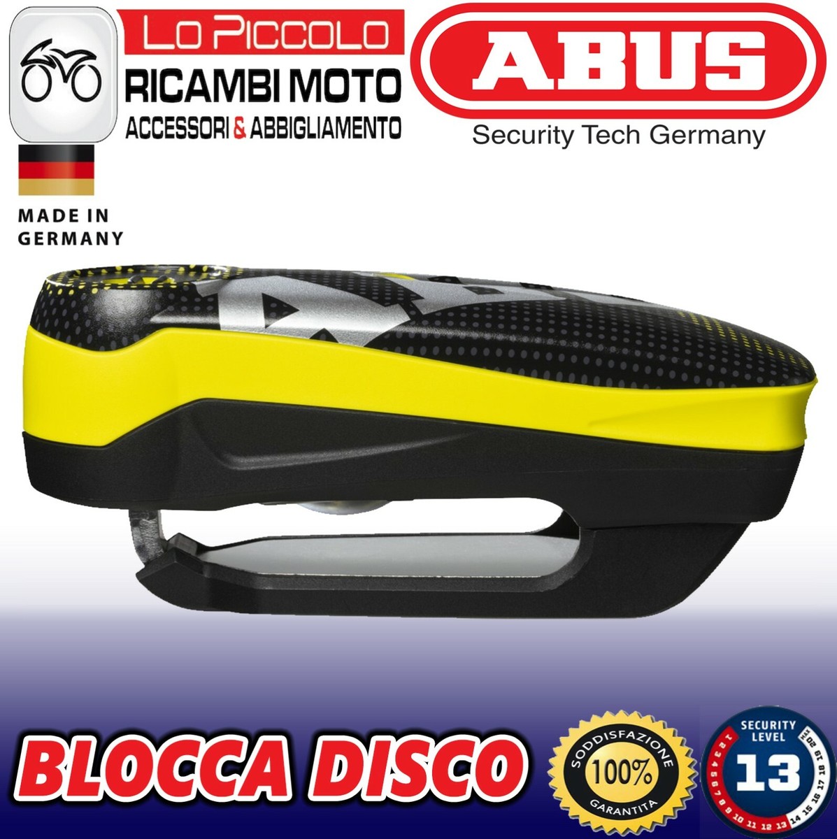 ABUS Detecto 7000 RS1 セキュリティロック Amazon.com: ABUS 7000 RS 1 Sonic Red - Heavy Duty Disc Lock