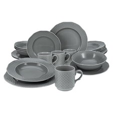 CreaTable 25865 Arianne Grau Geschirrset Kombiservice 20 tlg. Porzellan 