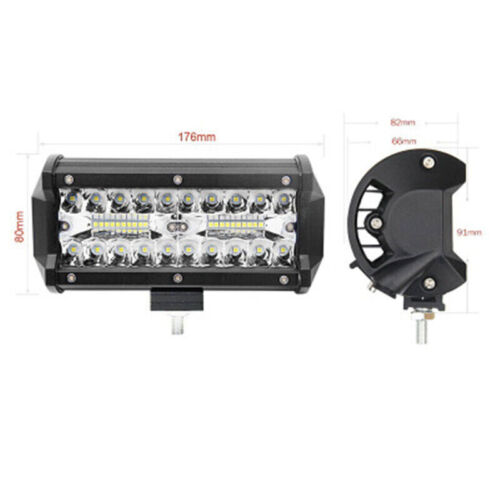 4×7inch LED 2400W Work Light Bar Flood Spot Combo Fog Lamp Offroad Driving Truck - Picture 5 of 11