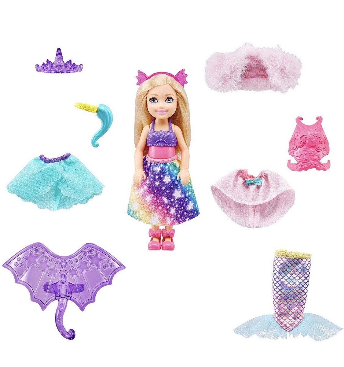 Barbie Chelsea Dreamtopia Doll Dress-up Set, Mermaid, Princess, Unicorn NIP  | eBay