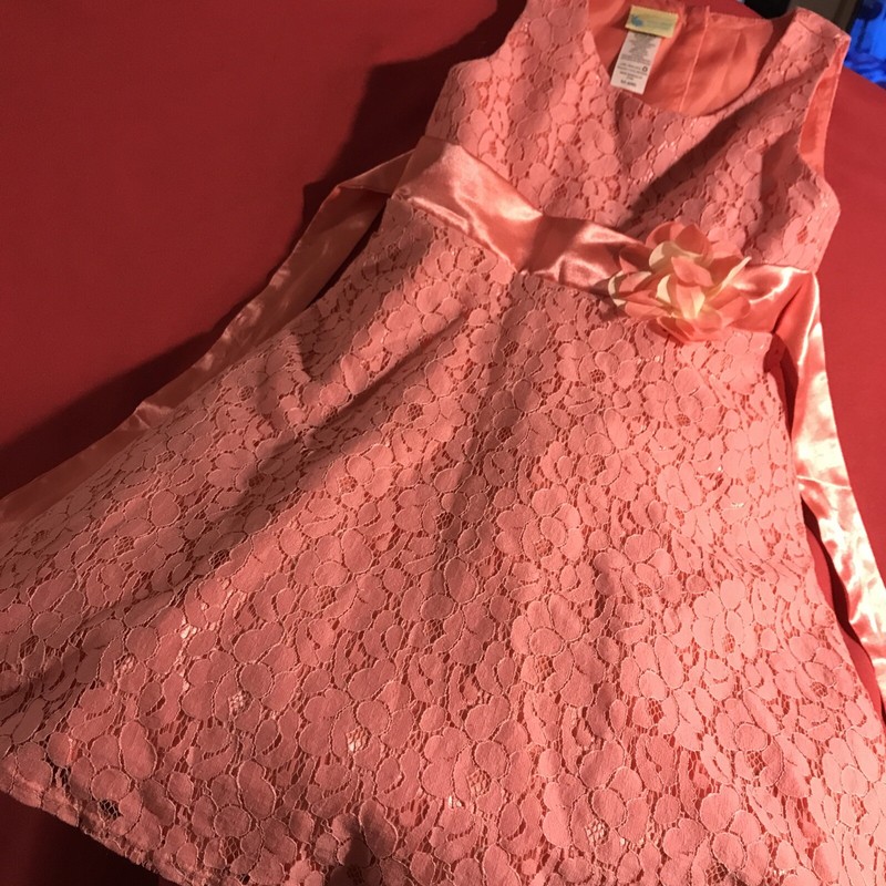 HOLIDAY EDITIONS PINK LACE SIZE 6/6X LITTLE GIRLS DRESS preowned