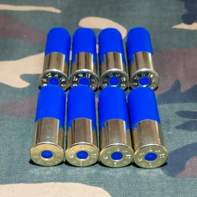 12 GAUGE 2 3/4'' SNAP CAPS TRAINING ROUNDS SET OF 8 SAFETY BLUE HIGH BRASS 1oz