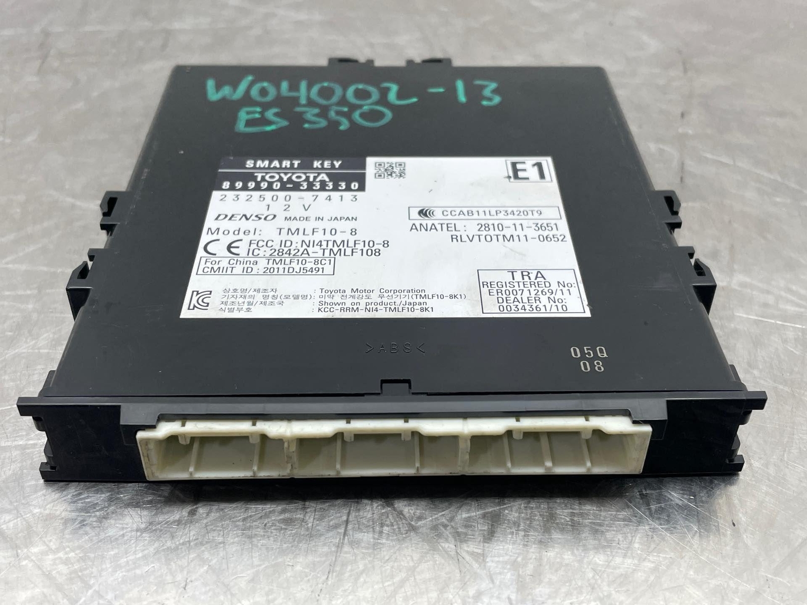 2013 Lexus ES350 Smart Key Denso Computer Control Module OEM Unit 89990-33330 13