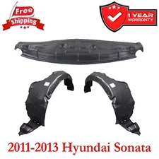 Fender Liner & Lower Engine Cover For 2011-2013 Sonata Front Left & Right Side