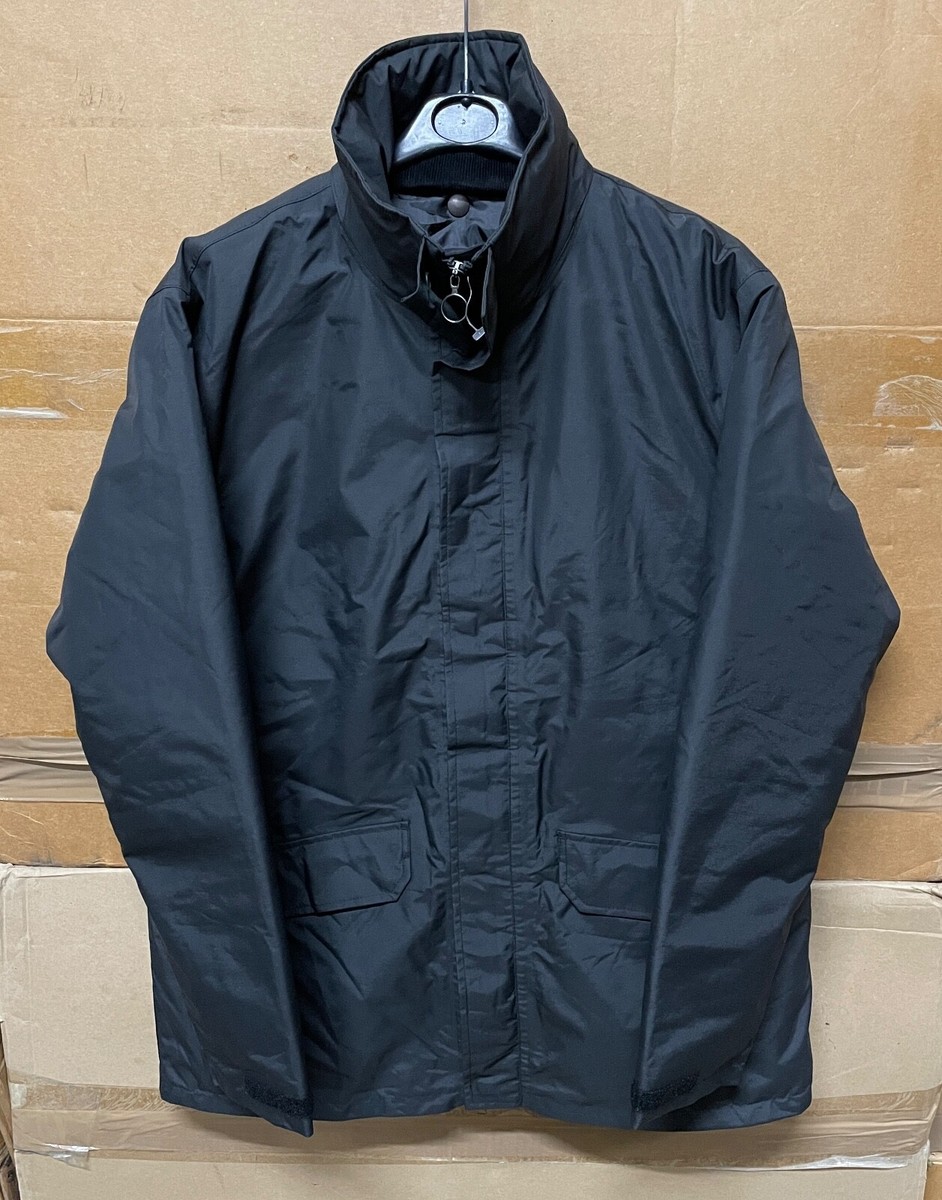 GENUINE ITALIAN ARMY POLICE GORETEX JACKET W/ QUILTED LINER BLACK