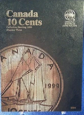 Whitman Canada 10 Cents VOL#3 Starting 1990-Coin Folder, Album Book #3204