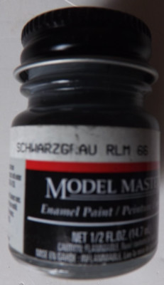 Testors  Model Master ''SCHWARZGRAU''  RLM 66 #2079 1/2 oz. ENAMEL PAINT OOP/HTF