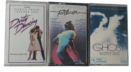 BUNDLE - 3 CASSETTE - Dirty Dancing - Footloose - Ghost Movie Soundtracks