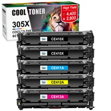 Toner Compatible with HP 305A 305X CE410A Laserjet Pro 400 M451dn MFP M475dn Lot