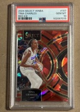 2024 Panini Select WNBA - Premier Level Red Ice Prizm #107 Tina Charles PSA 10