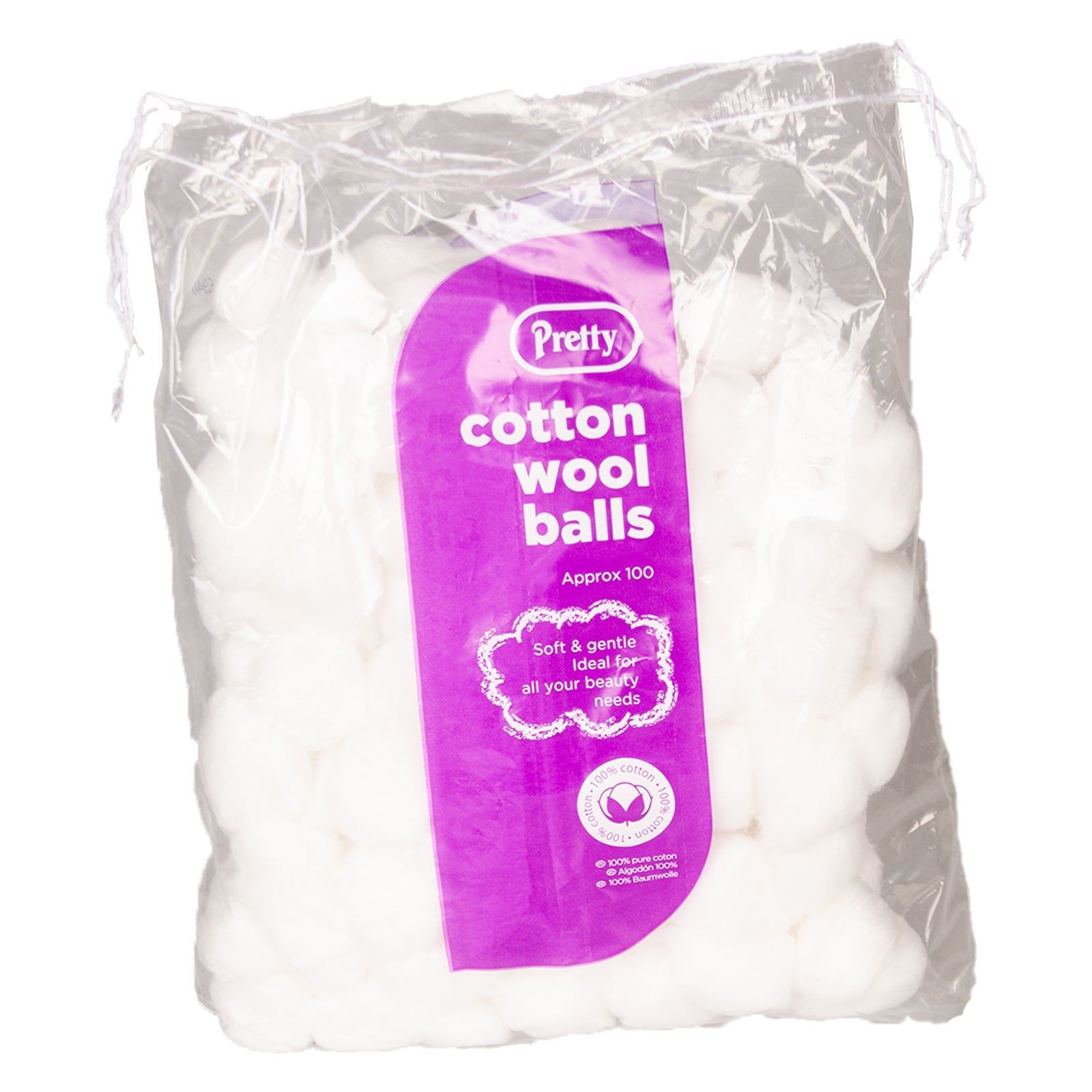 100pk Cotton Wool Balls Pretty