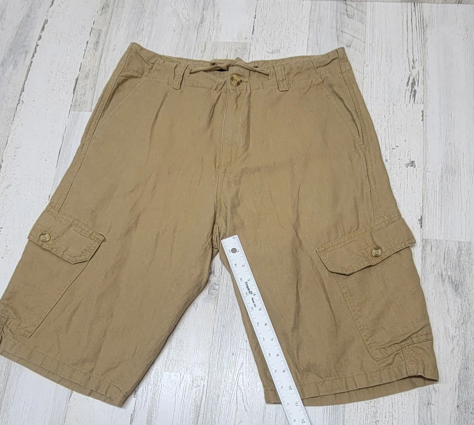 Sean John Cargo Shorts Men 30 Khaki Utility Baggy Hip Hop Drawstring - Image 4 of 4