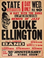 Duke Ellington Reproduction 4" x 6" Mini Concert Poster Free Top Loader  #2