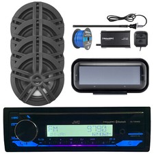 JVC KD-T92MBS 1 DIN CD Receiver, Cover, 4x 6.5" Speakers, Tuner, Antenna, Wire