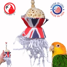 2875 Union Jack Cake Bird Toy Foraging Shred Chew Toys Conures Amazon Cockatiel