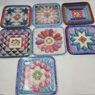 Set Of 7 Bradford Exchange Cherished Traditions Quilts Porcelain Plates Lasher