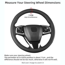 For Honda Civic 10th 2016-2021 Steering Wheel Cover Hand-stitching Leather Wrap