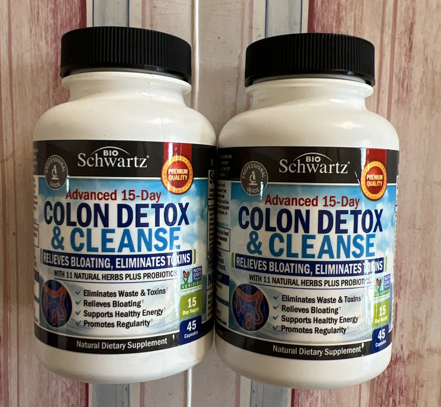 2 Bio Schwartz Colon Detox & Cleanse Advanced 15 Day 45 Caps Each eBay