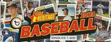 2023 Topps Heritage Base Singles U Pick - Complete your set  # 1 - 200