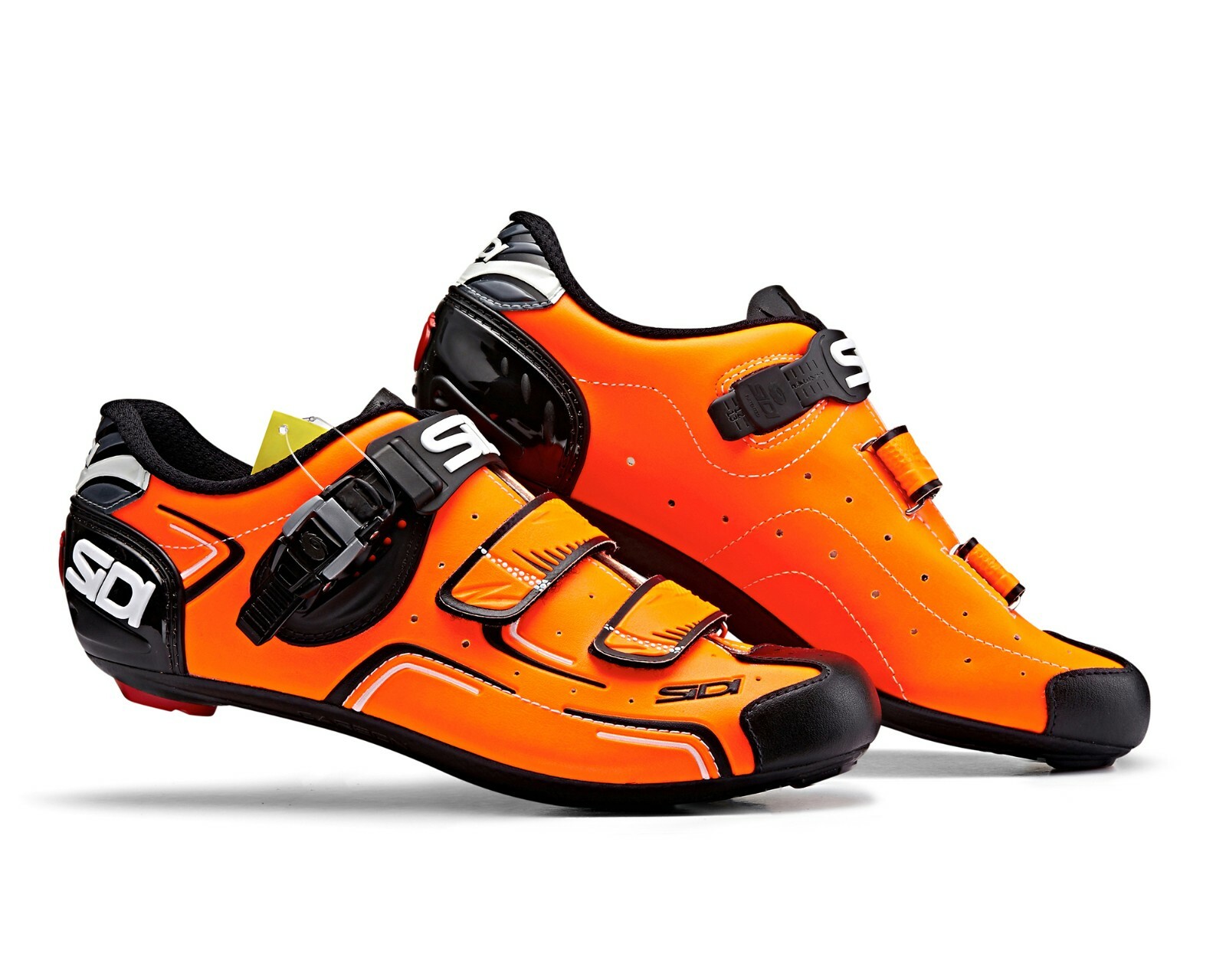 orange cycling overshoes